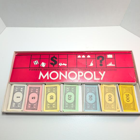 Vintage 1960's Monopoly Game Parker Brothers *Complete* - Picture 6 of 6
